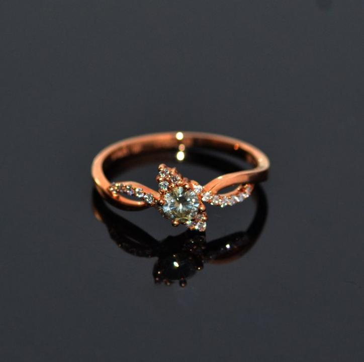 【現(xiàn)價再打8折特惠】18K金天然南非黃色彩鉆女款戒指